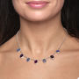 Amethyst And Tanzanite Sterling Silver Ladies Necklace, thumbnail 1 of 5