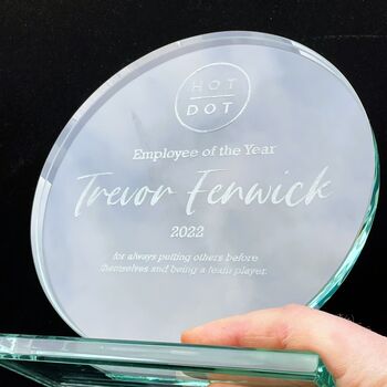 Personalised Round Glass Award Trophy, 2 of 4