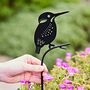 Recycled Metal Kingfisher Silhouette Garden Stake, thumbnail 1 of 5