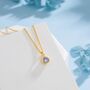 Sterling Silver Alexandrite Purple Blue Cz Bubble Pendant Necklace, thumbnail 4 of 12