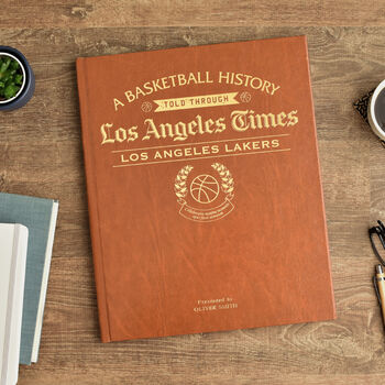 Los Angeles Lakers Personalised Nba Basketball Gift Newspaper Book, 7 of 12