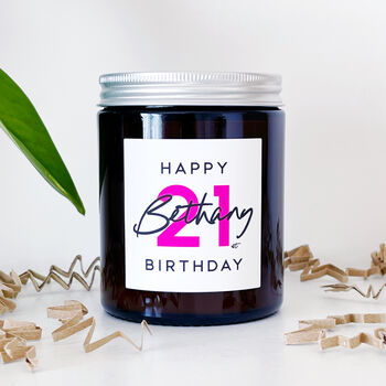 Personalised Birthday Soy Wax Candle Gift Choice Of Fragrance, 2 of 10