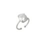 Natural Irregular Pearl Adjustable Sterling Silver Ring, thumbnail 7 of 8