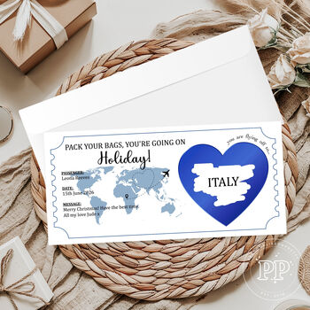 Personalised Holiday Boarding Pass, Scratch Reveal Ticket, 7 of 11