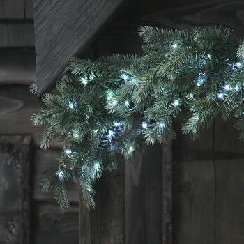 Pre Lit Christmas Garland 180 Dual LED Battery Operated With Timer 150cm, 4 of 5