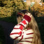 Red Stripe Heart Sleeve Jumper, thumbnail 6 of 6