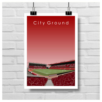 Nottingham Forest 'City Ground' Gift Art Print Poster A3, 2 of 4