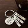 Personalised Daddy Engraved Steel Keyring Gift For New Dad, thumbnail 2 of 2