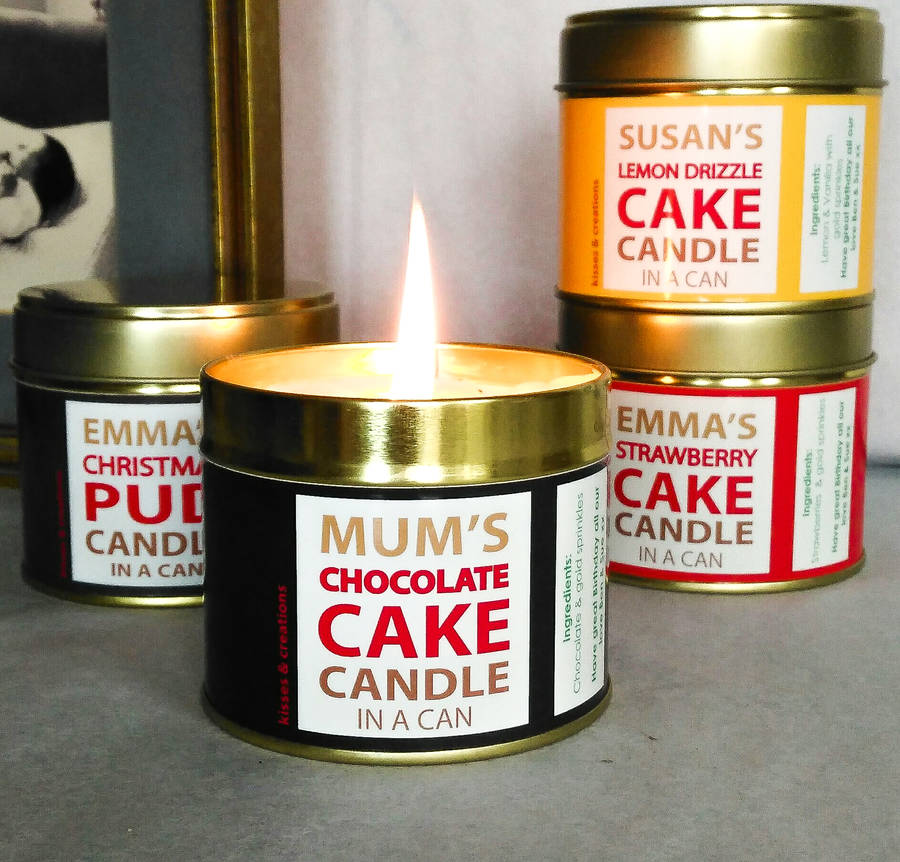 Personalised Cake Candle In A Can By Kisses and Creations
