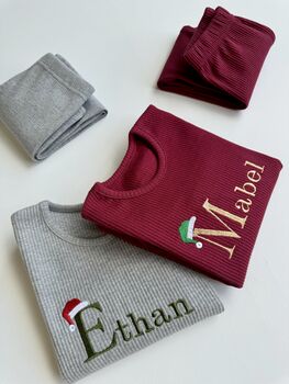 Adult Christmas Santa Hat Personalised Loungewear Baby Toddler, 4 of 7