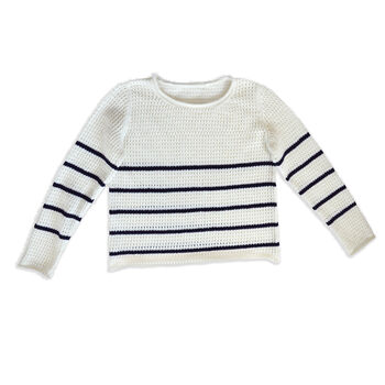 Lace Breton Sweater Knitting Kit, 9 of 10