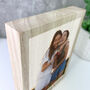 Personalised Freestanding One Photo Giant Wooden Block 21cm X 15cm Portrait, thumbnail 5 of 6