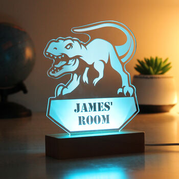 Personalised Kids Dinosaur LED Light, 2 of 11