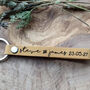Personalised Leather Keyring Anniversary Gift For Him, thumbnail 1 of 3