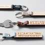 Wooden Engraved Coordinate Location Keyring, thumbnail 1 of 6