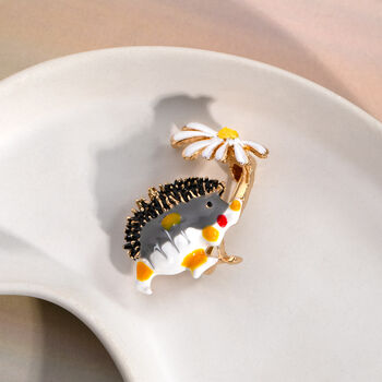 Hedgehog With Daisy Brooch, 2 of 4