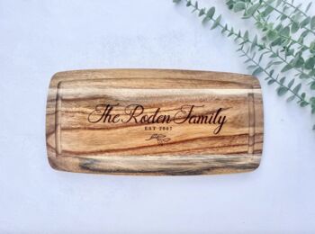 Personalised Engraved Family Name Board Wild Herb, 4 of 6
