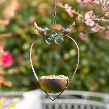 Personalised Heart Garden Bird Dish Gift, 2 of 8