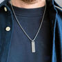 Fingerprint Slim Tag Stainless Steel Necklace, thumbnail 1 of 6