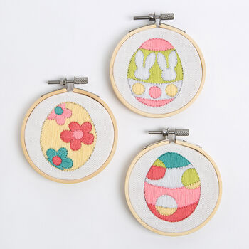 Embroidery Kit Easter Eggs Three' Three Pack, 5 of 6