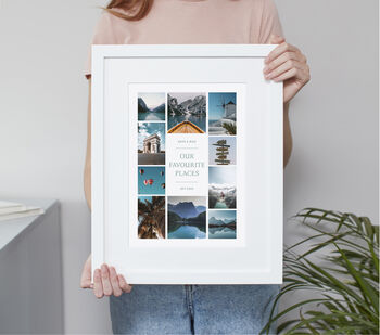 Personalised Holiday Photo Collage Print, 8 of 9