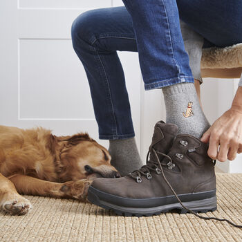 Christmas Golden Retriever Dog Pin Badge, 9 of 12