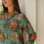 Green Silk Blend Pyjama Set, thumbnail 7 of 9