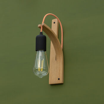 Customisable Wooden Wall Mounted Light, 2 of 12