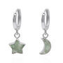 Joni Aventurine Star And Moon Charm Huggies, thumbnail 10 of 11