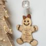 Double Sided Oak Gingerbread Man With Reverse Message, thumbnail 3 of 7