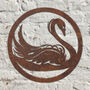 Metal Swan Garden Sculpture Wall Art, thumbnail 1 of 1