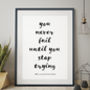 Brush Style Personalised Quote Print, thumbnail 3 of 11