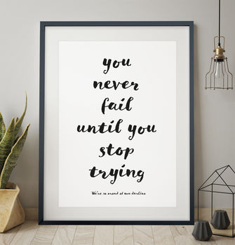 Brush Style Personalised Quote Print, 3 of 11