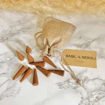 Basil And Neroli Scent Incense Cones, 4 of 5