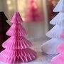 Pink Honeycomb Paper Christmas Tree, thumbnail 2 of 4