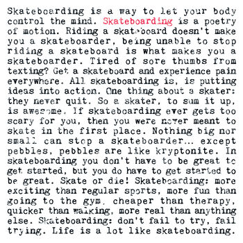 Skateboarding Quotes Gift Print For Skateboarders, 3 of 7