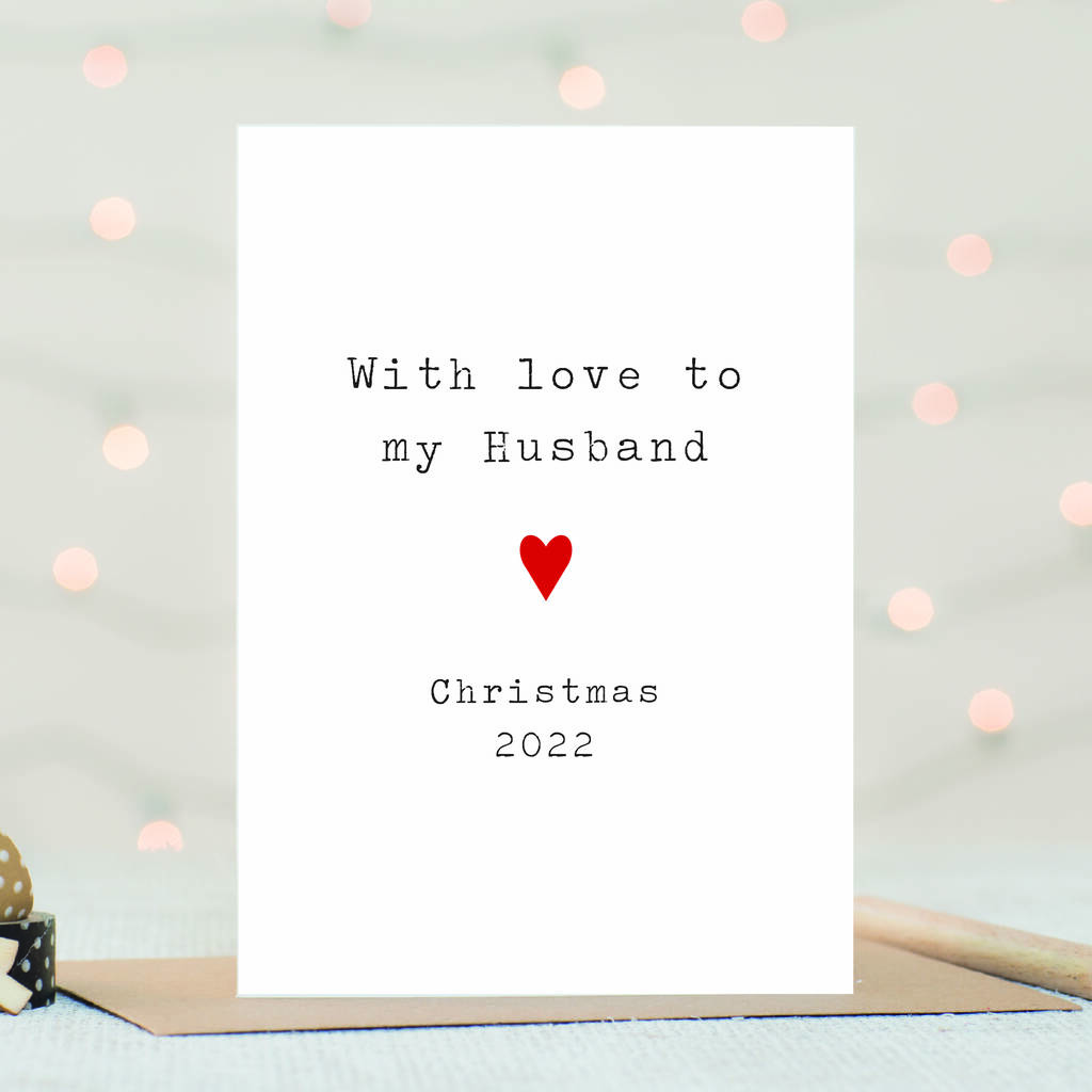 Husband Love Christmas Card By Slice Of Pie Designs