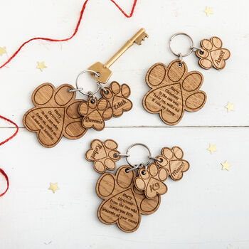 Personalised Paw Print Keyring For Pet Parent, 4 of 4