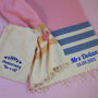Personalised Natural Cotton Throw, Beach Towel, thumbnail 4 of 12