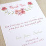 Personalised Floral Christening Thank You Cards, thumbnail 2 of 4