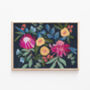 Navy Colourful Floral Illustration Print, thumbnail 2 of 5