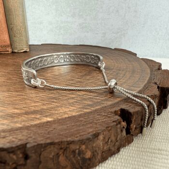 Cherry Blossom Vintage Spoon Cuff Bracelet, 3 of 5