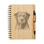 Personalised Chesapeake Bay Retriever Dog Silhouette Engraved Notebook, thumbnail 2 of 2