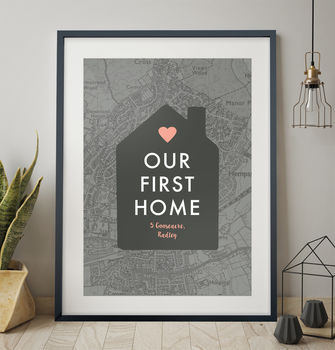 Home Sweet Home Personalised Map Print, 4 of 12
