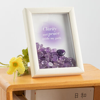 Amethyst Crystal Gift Framed Wall Art Chakra Décor, 3 of 10