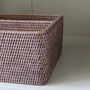 Marbury Taupe Rattan Storage Organiser, thumbnail 3 of 4