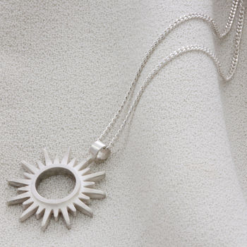 Sterling Silver Sun Necklace, 4 of 5