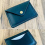 Black Leather Card Wallet, Personalised Card Holder, thumbnail 1 of 12