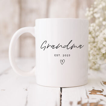 Personalised Mug Set 'Grandma And Grandad Established', 2 of 6