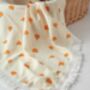 Clementine Pure Cotton Muslin Tassel Baby Blanket, thumbnail 1 of 3